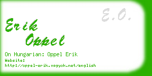 erik oppel business card